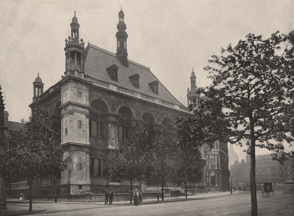 The City of London School . London. Education 1896 old antique print picture